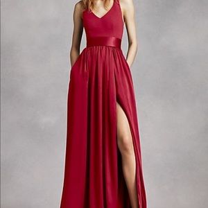 Vera wang red bridesmaid dress